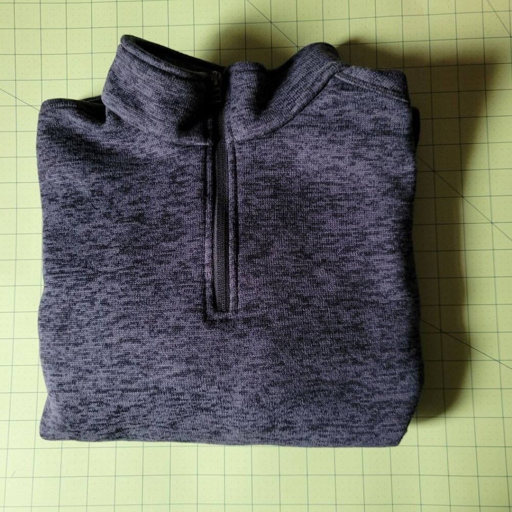 NWOT Lands End Dark Gray Pullover Fleece Top with Zip Neckline Ladies 2X - Picture 5 of 6